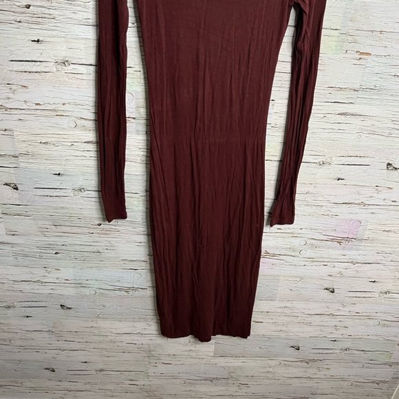 Wilfred burgundy red long sleeve maxi dress size xs aritzia - Picture 5 of 8